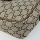 GUCCI GG Plus Supreme Shoulder Bag PVC Beige Gold Auth 173828-9