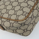 GUCCI GG Plus Supreme Shoulder Bag PVC Beige Gold Auth 173828-14