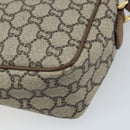 GUCCI GG Plus Supreme Shoulder Bag PVC Beige Gold Auth 173828-15