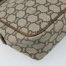 GUCCI GG Plus Supreme Shoulder Bag PVC Beige Gold Auth 173828-16
