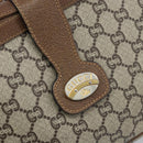 GUCCI GG Plus Supreme Shoulder Bag PVC Beige Gold Auth 173828-17