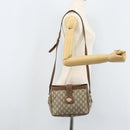GUCCI GG Plus Supreme Shoulder Bag PVC Beige Gold Auth 173828-22