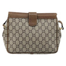 GUCCI GG Plus Supreme Shoulder Bag PVC Beige Gold Auth 173828-2