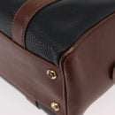 GUCCI Hand Bag Leather Black Gold 000 101 0140 Auth 173829-14