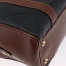 GUCCI Hand Bag Leather Black Gold 000 101 0140 Auth 173829-15