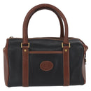 GUCCI Hand Bag Leather Black Gold 000 101 0140 Auth 173829-13