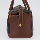 GUCCI Hand Bag Leather Black Gold 000 101 0140 Auth 173829-3