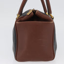 GUCCI Hand Bag Leather Black Gold 000 101 0140 Auth 173829-4