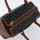 GUCCI Hand Bag Leather Black Gold 000 101 0140 Auth 173829-6