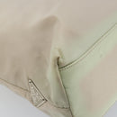 PRADA Shoulder Bag Nylon Ivory Silver Auth 173830-14