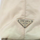 PRADA Shoulder Bag Nylon Ivory Silver Auth 173830-17