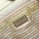 PRADA Shoulder Bag Nylon Ivory Silver Auth 173830-10