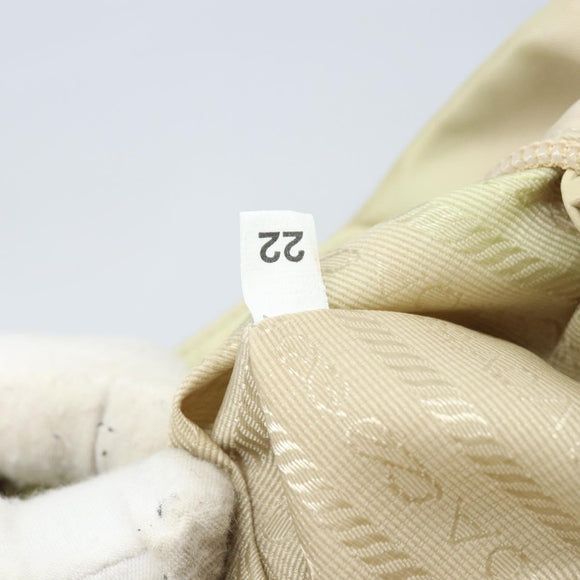 PRADA Shoulder Bag Nylon Ivory Silver Auth 173830