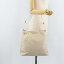 PRADA Shoulder Bag Nylon Ivory Silver Auth 173830-22