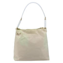 PRADA Shoulder Bag Nylon Ivory Silver Auth 173830-13