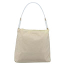 PRADA Shoulder Bag Nylon Ivory Silver Auth 173830-2