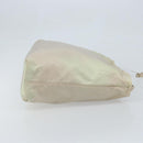 PRADA Shoulder Bag Nylon Ivory Silver Auth 173830-3
