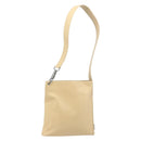 GUCCI Shoulder Bag Leather Beige Silver 91761 Auth 173831-1
