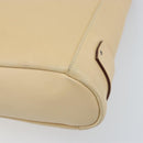 GUCCI Shoulder Bag Leather Beige Silver 91761 Auth 173831-14