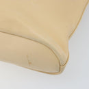GUCCI Shoulder Bag Leather Beige Silver 91761 Auth 173831-16