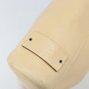 GUCCI Shoulder Bag Leather Beige Silver 91761 Auth 173831-10