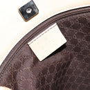 GUCCI Shoulder Bag Leather Beige Silver 91761 Auth 173831-17