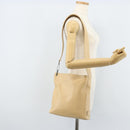 GUCCI Shoulder Bag Leather Beige Silver 91761 Auth 173831-22