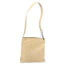 GUCCI Shoulder Bag Leather Beige Silver 91761 Auth 173831-2