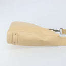 GUCCI Shoulder Bag Leather Beige Silver 91761 Auth 173831-3