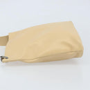 GUCCI Shoulder Bag Leather Beige Silver 91761 Auth 173831-4