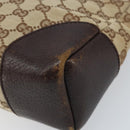 GUCCI GG Canvas Shoulder Bag Beige Silver Auth 173832-10