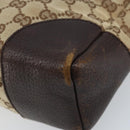 GUCCI GG Canvas Shoulder Bag Beige Silver Auth 173832-12