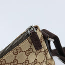 GUCCI GG Canvas Shoulder Bag Beige Silver Auth 173832-15