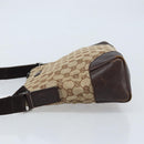 GUCCI GG Canvas Shoulder Bag Beige Silver Auth 173832-5