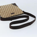 GUCCI GG Canvas Shoulder Bag Beige Silver Auth 173832-7