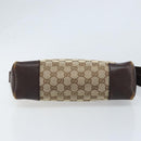 GUCCI GG Canvas Shoulder Bag Beige Silver Auth 173832-9