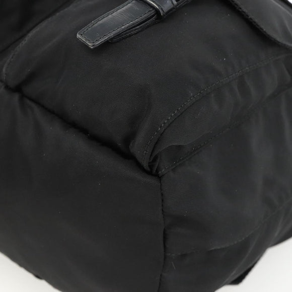 PRADA Backpack Nylon Black Silver Auth 173833