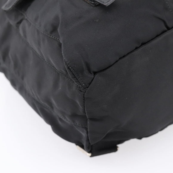 PRADA Backpack Nylon Black Silver Auth 173833