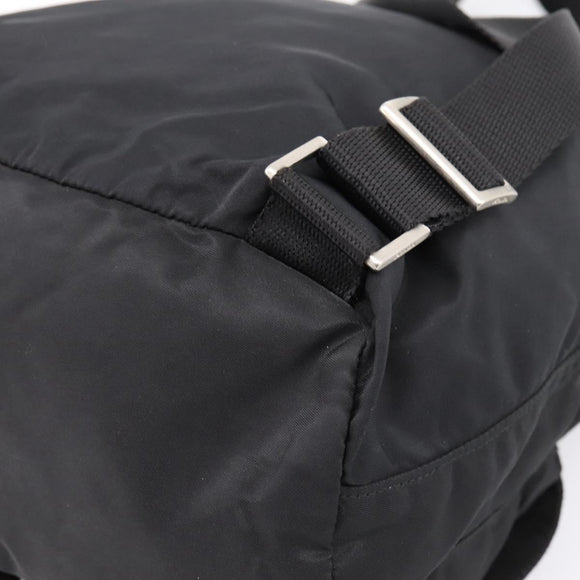PRADA Backpack Nylon Black Silver Auth 173833