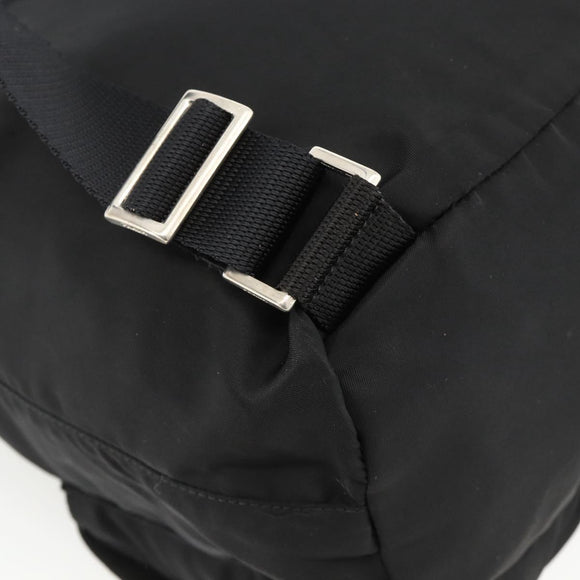 PRADA Backpack Nylon Black Silver Auth 173833