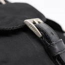 PRADA Backpack Nylon Black Silver Auth 173833-10