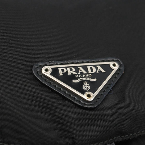 PRADA Backpack Nylon Black Silver Auth 173833