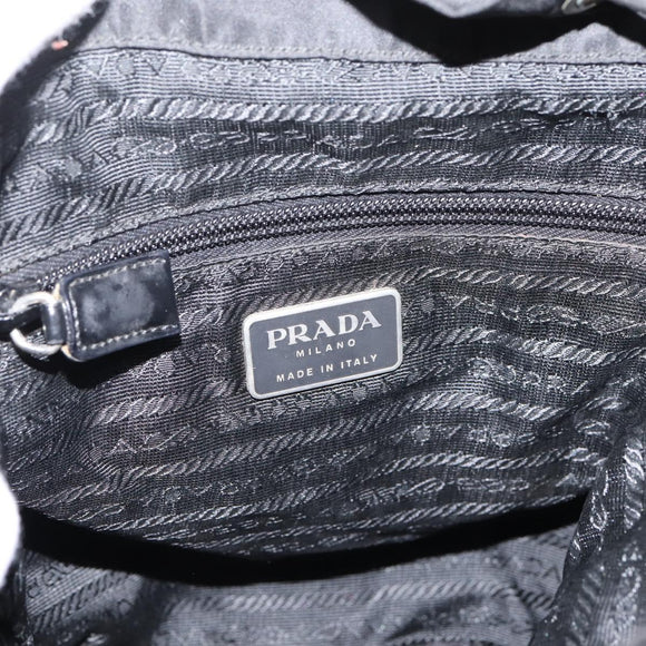 PRADA Backpack Nylon Black Silver Auth 173833