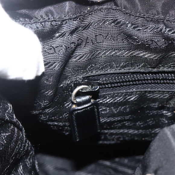 PRADA Backpack Nylon Black Silver Auth 173833