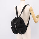 PRADA Backpack Nylon Black Silver Auth 173833-29
