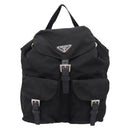 PRADA Backpack Nylon Black Silver Auth 173833-13