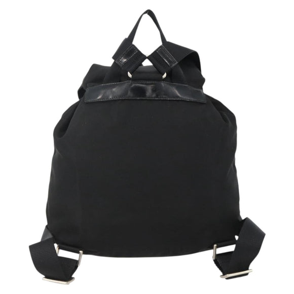 PRADA Backpack Nylon Black Silver Auth 173833