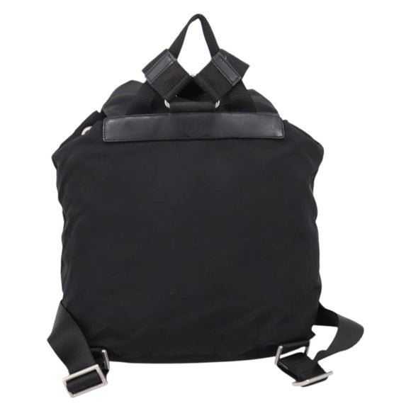 PRADA Backpack Nylon Black Silver Auth 173833