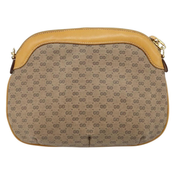 GUCCI Micro GG Supreme Shoulder Bag PVC Beige Gold 007 49 0819 Auth 173835