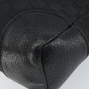 GUCCI GG Canvas Schoudertas Zwart Zilver 110054 Auth 173836-12